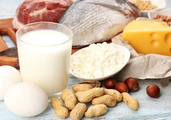 Dairy products, fish, meat, nuts and eggs - the protein diet